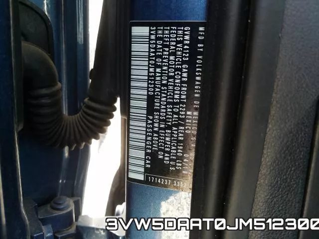 3VW5DAAT0JM512300 фото 2