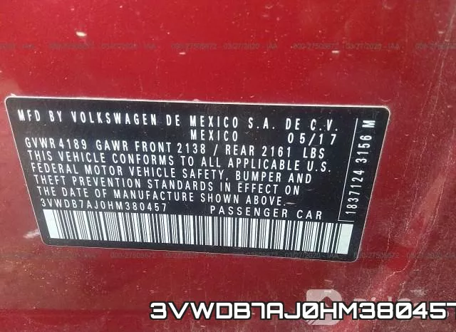 3VWDB7AJ0HM380457 фото 10