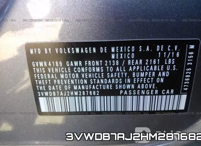 3VWDB7AJ2HM287682 фото 10