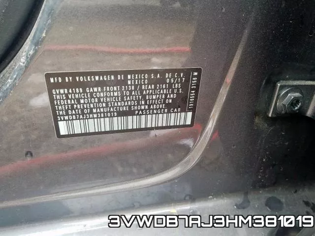 3VWDB7AJ3HM381019 фото 2