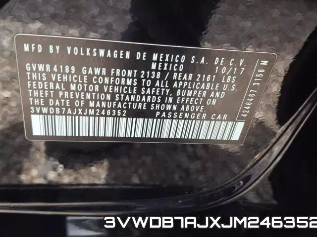 3VWDB7AJXJM246352 фото 2