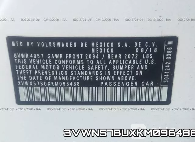 3VWN57BUXKM096488 фото 10
