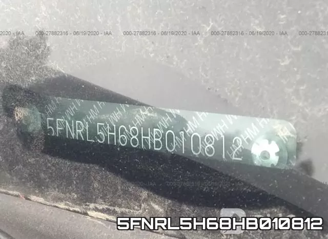 5FNRL5H68HB010812 фото 10