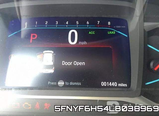 5FNYF6H54LB038969 фото 8