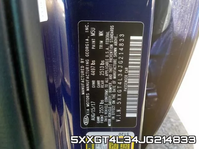 5XXGT4L34JG214833 фото 2