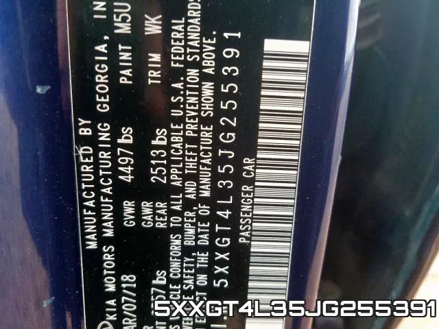 5XXGT4L35JG255391 фото 2