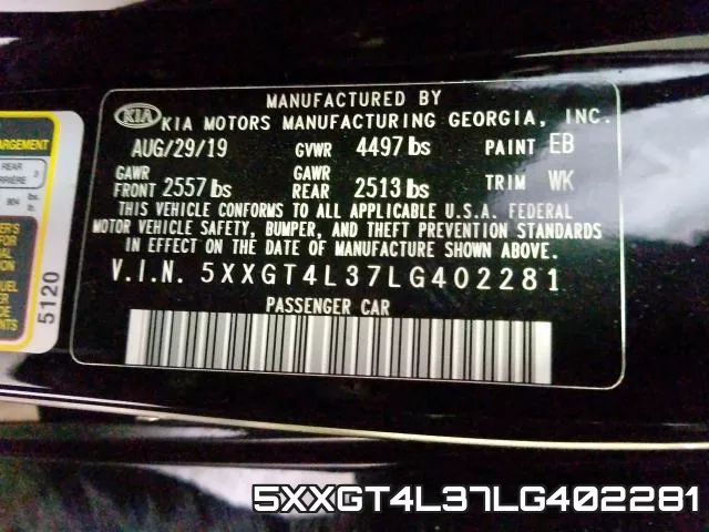 5XXGT4L37LG402281 фото 2