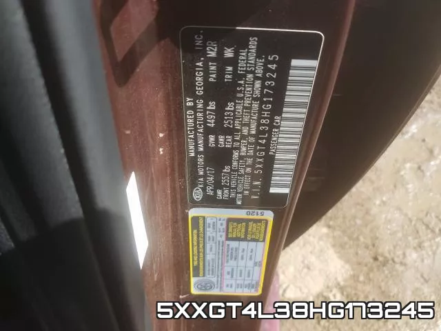 5XXGT4L38HG173245 фото 2