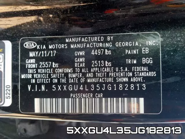 5XXGU4L35JG182813 фото 2