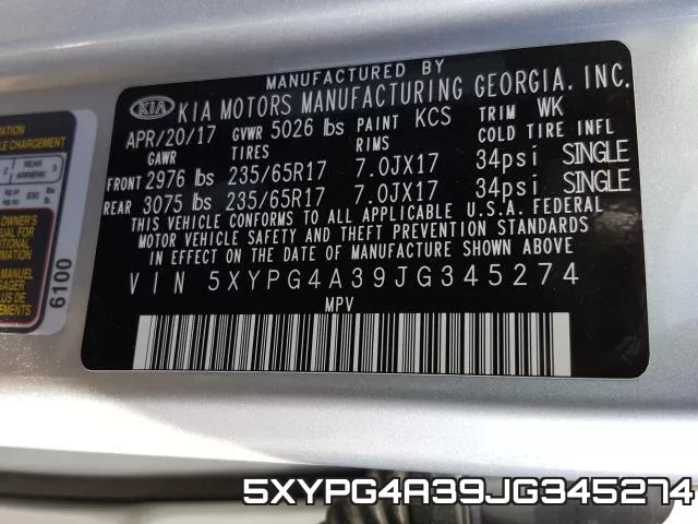 5XYPG4A39JG345274 фото 2