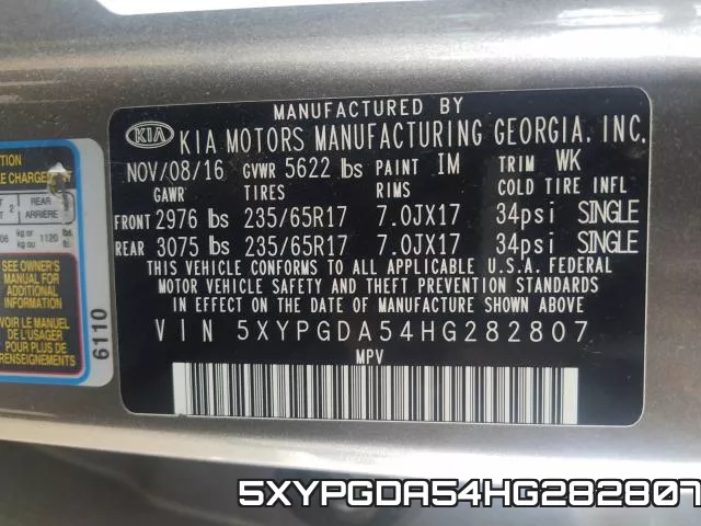 5XYPGDA54HG282807 фото 2