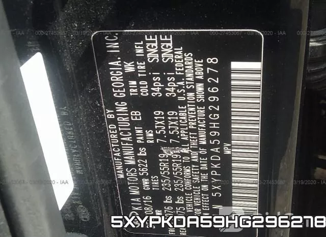 5XYPKDA59HG296278 фото 10