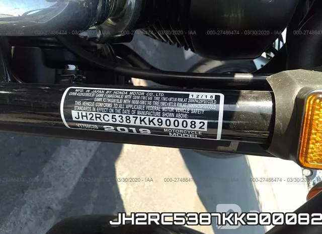 JH2RC5387KK900082 фото 2