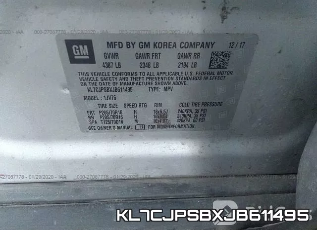 KL7CJPSBXJB611495 фото 10