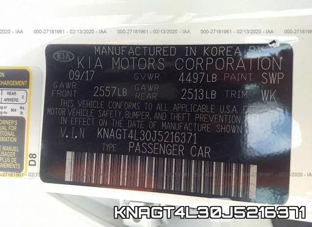KNAGT4L30J5216371 фото 10