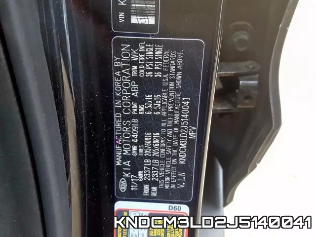 KNDCM3LD2J5140041 фото 2