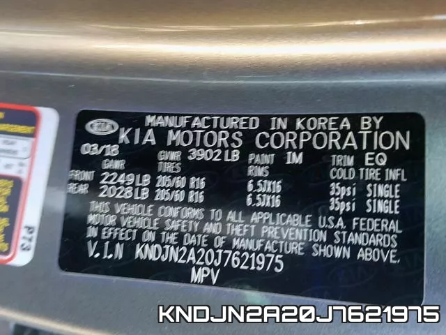 KNDJN2A20J7621975 фото 2