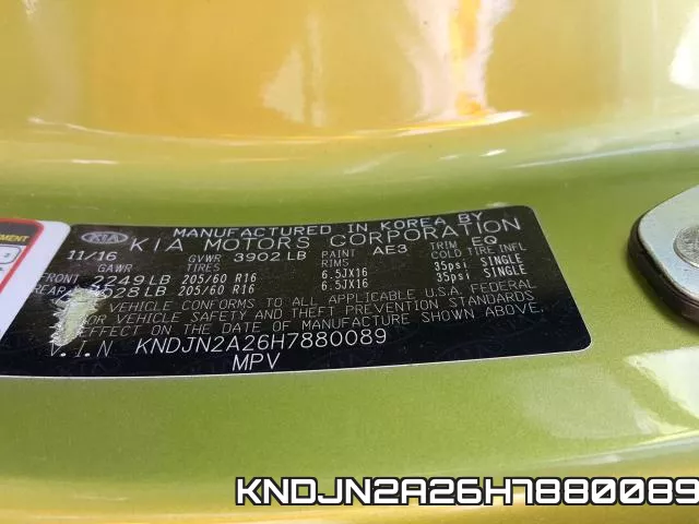 KNDJN2A26H7880089 фото 2