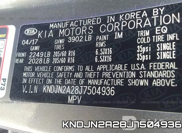 KNDJN2A28J7504936 фото 10