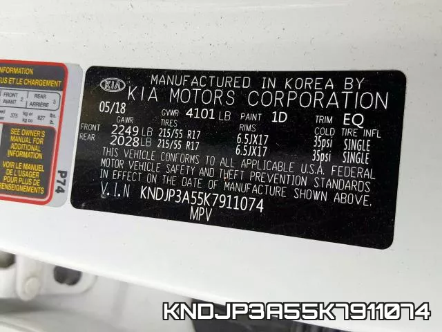KNDJP3A55K7911074 фото 2