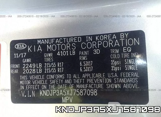 KNDJP3A5XJ7587098 фото 10