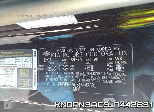 KNDPN3AC3J7442631 фото 10