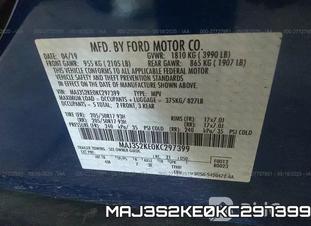 MAJ3S2KE0KC297399 фото 10
