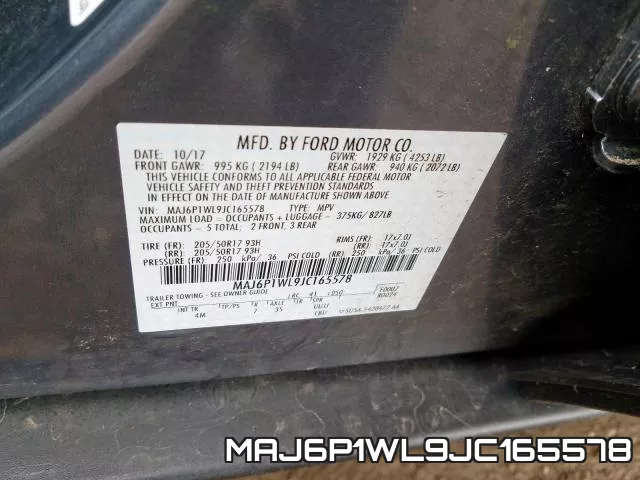 MAJ6P1WL9JC165578 фото 2
