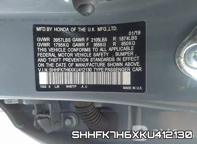 SHHFK7H6XKU412130 фото 10