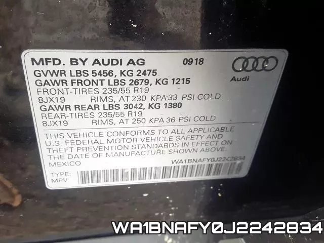 WA1BNAFY0J2242834 фото 2