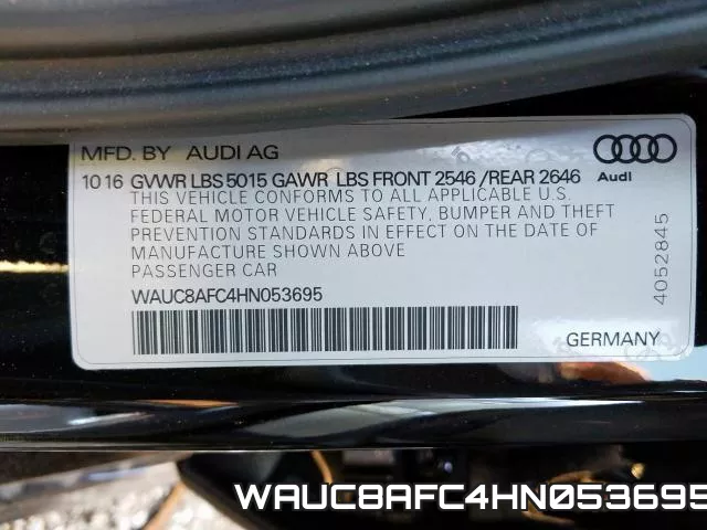 WAUC8AFC4HN053695 фото 2