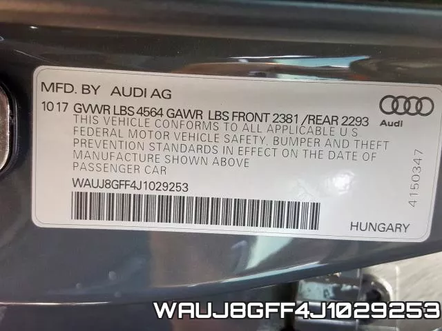 WAUJ8GFF4J1029253 фото 2