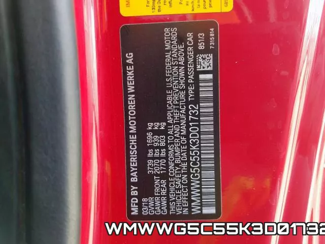 WMWWG5C55K3D01732 фото 2