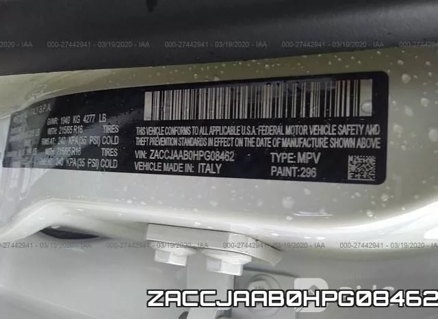 ZACCJAAB0HPG08462 фото 10