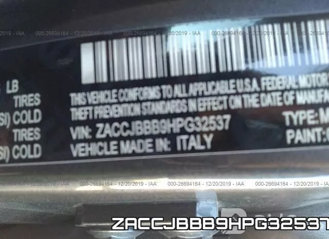ZACCJBBB9HPG32537 фото 10