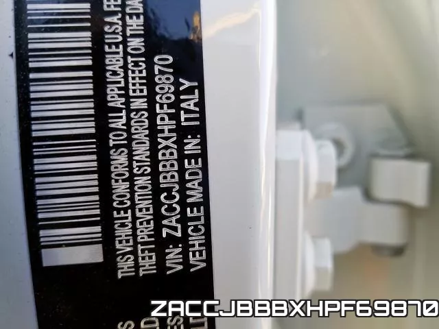 ZACCJBBBXHPF69870 фото 2