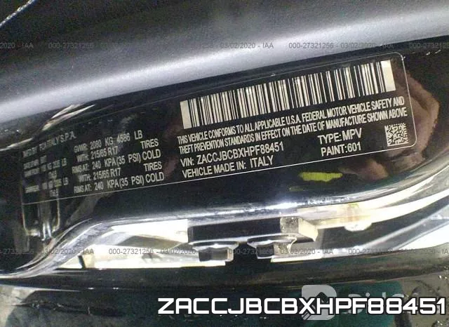 ZACCJBCBXHPF88451 фото 10
