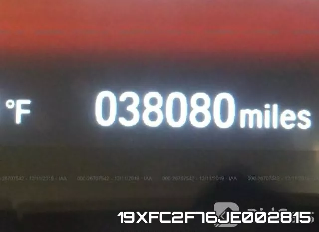 19XFC2F76JE002815 фото 8