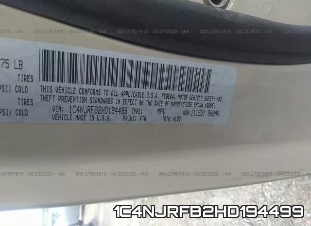 1C4NJRFB2HD194499 фото 10