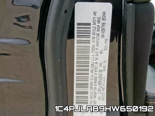 1C4PJLAB9HW650192 фото 2