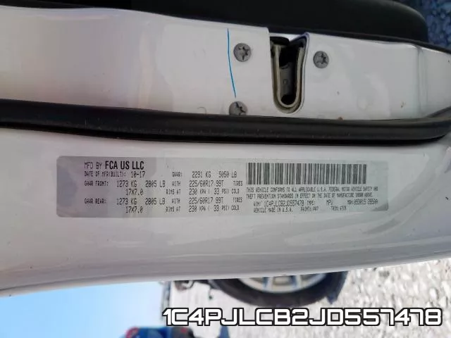 1C4PJLCB2JD557478 фото 2