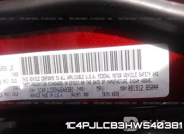 1C4PJLCB3HW540381 фото 10