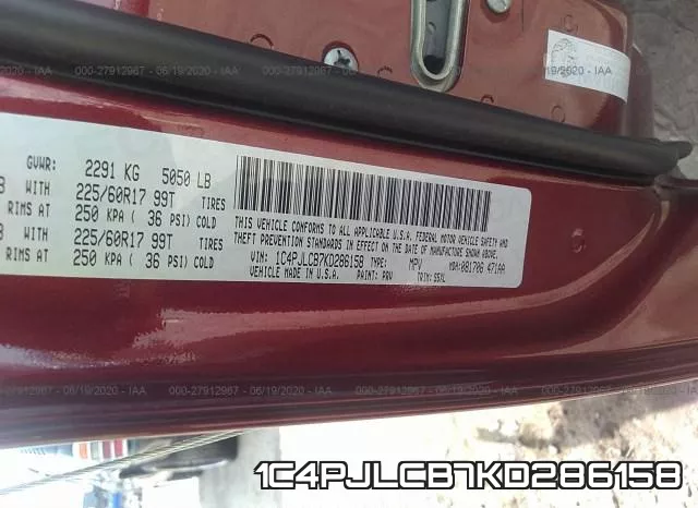 1C4PJLCB7KD286158 фото 10