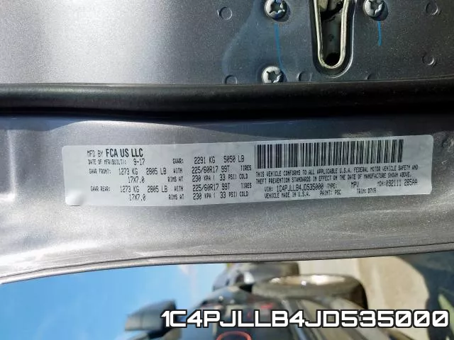 1C4PJLLB4JD535000 фото 2