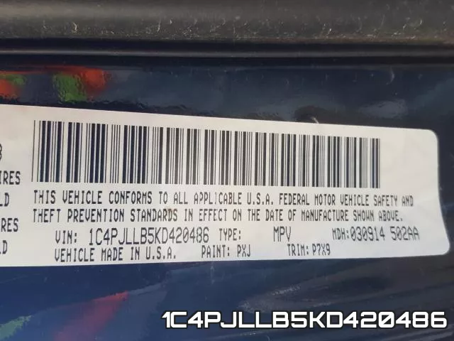 1C4PJLLB5KD420486 фото 2