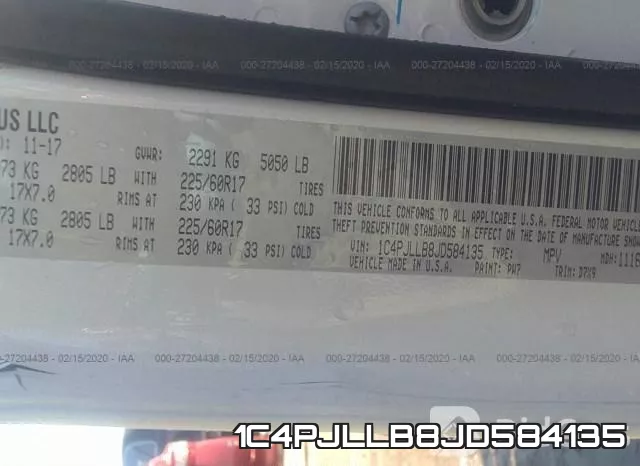 1C4PJLLB8JD584135 фото 10