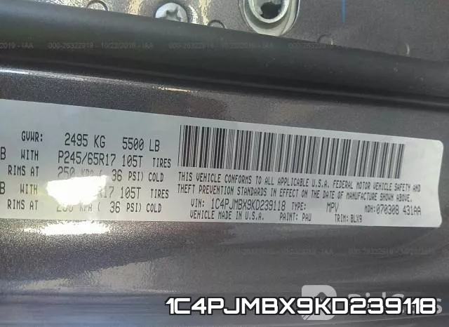 1C4PJMBX9KD239118 фото 10