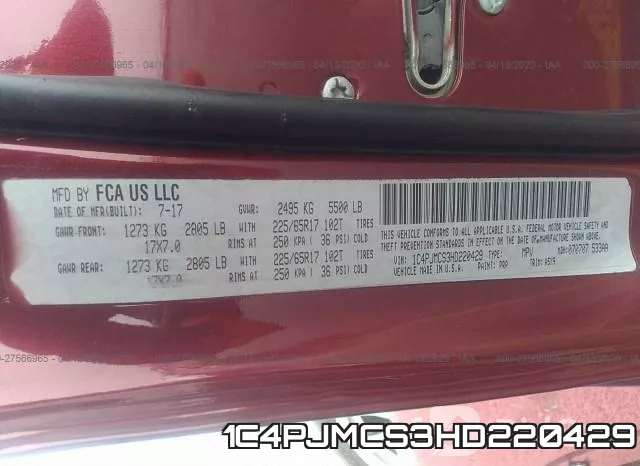 1C4PJMCS3HD220429 фото 10