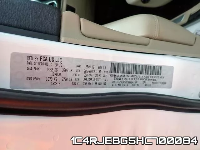 1C4RJEBG5HC700084 фото 2