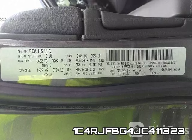 1C4RJFBG4JC411323 фото 10